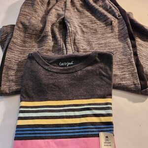 Size 8 Cat & Jack T-Shirt with Russell Sweat pants